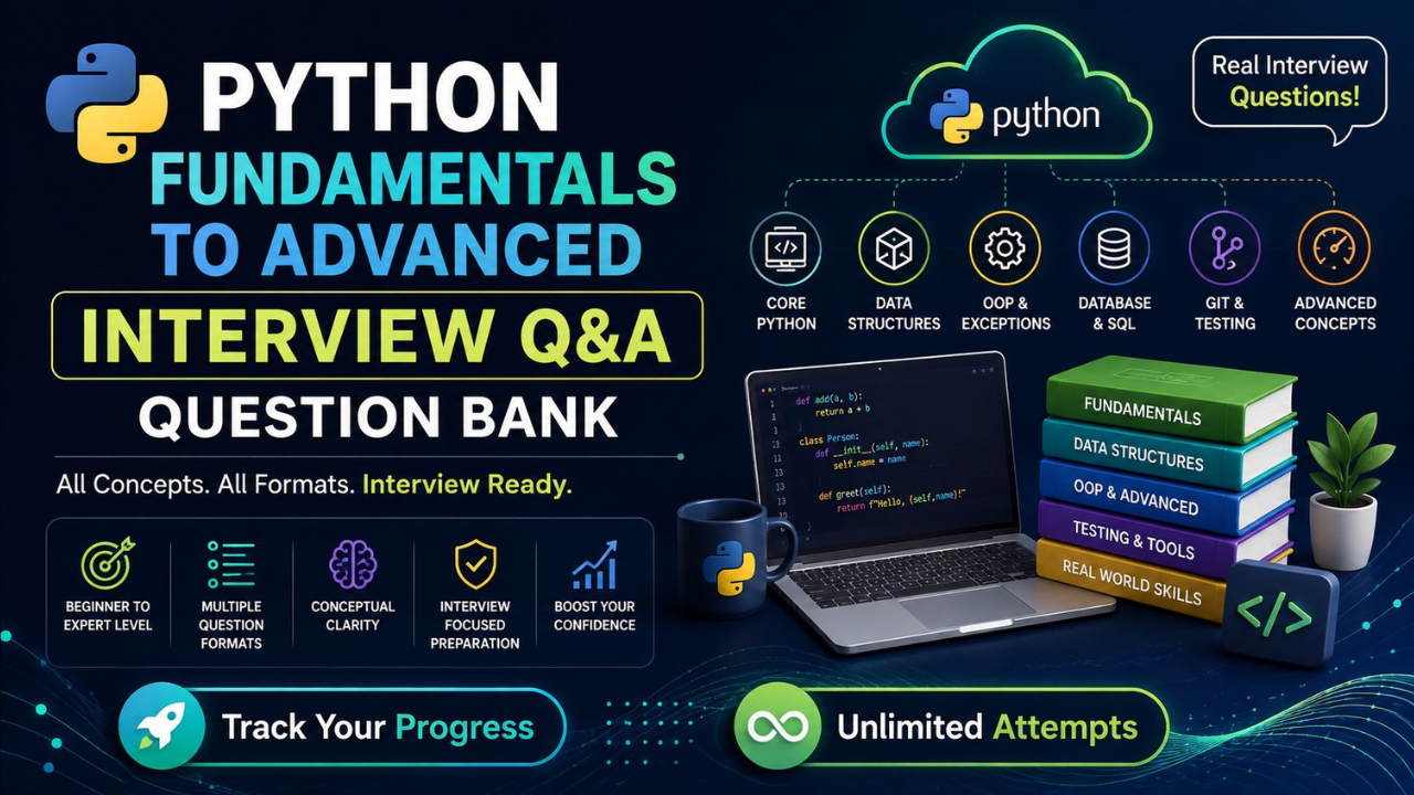 Python Fundamentals to Advanced Interview Q&A question bank