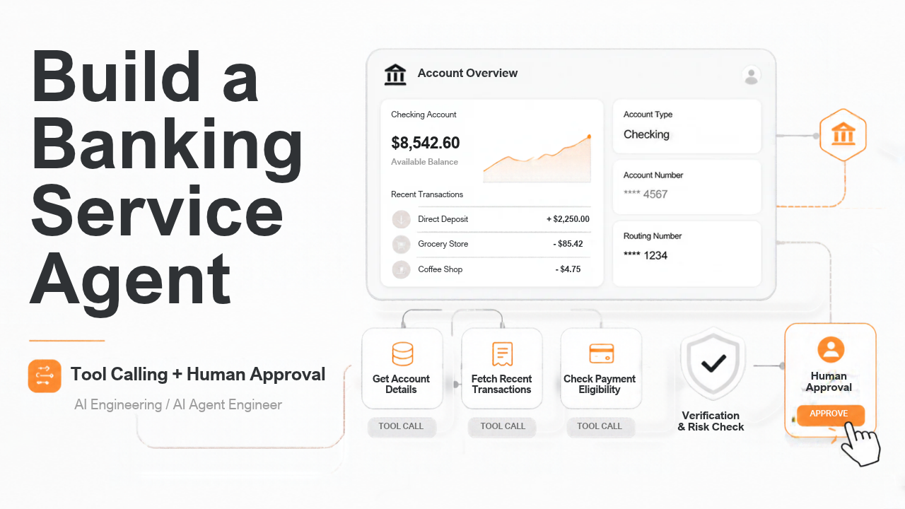 Build a Banking Service Agent with Tool Calling and Human Approval