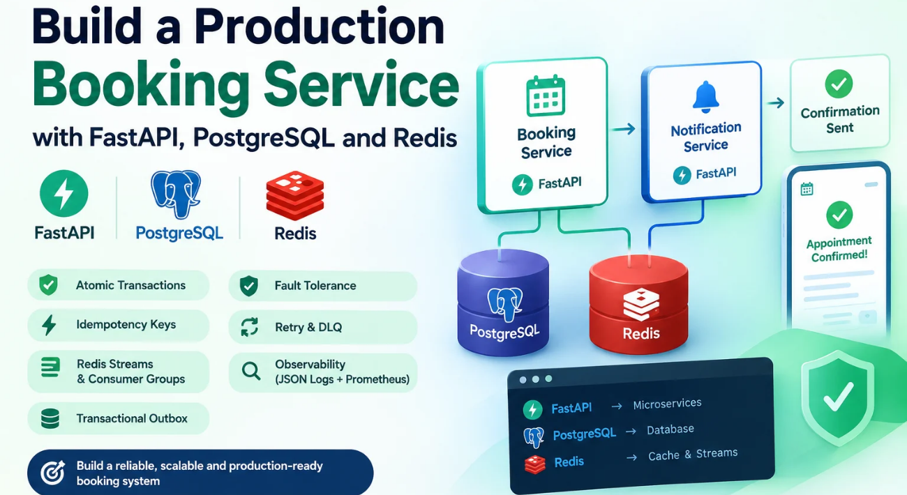 Build a Production Booking Service with FastAPI, PostgreSQL and Redis